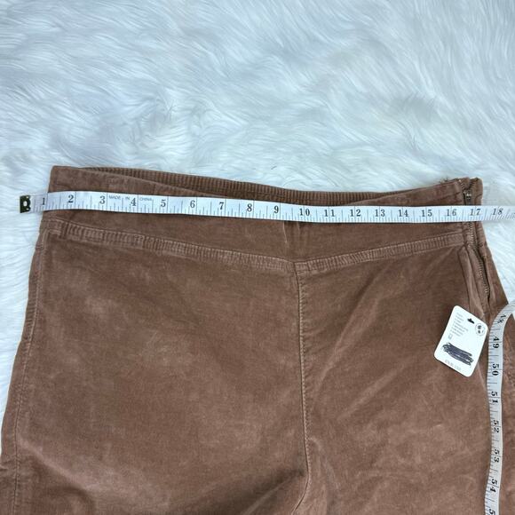 Free People In My Feelings Corduroy Cropped Boot Pants Brown Size M NWT - Picture 6 of 14